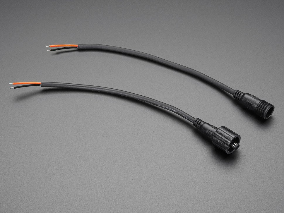 Waterproof DC Power Cable Set 5.5/2.1mm - Outdoor Use - circuitrocks
