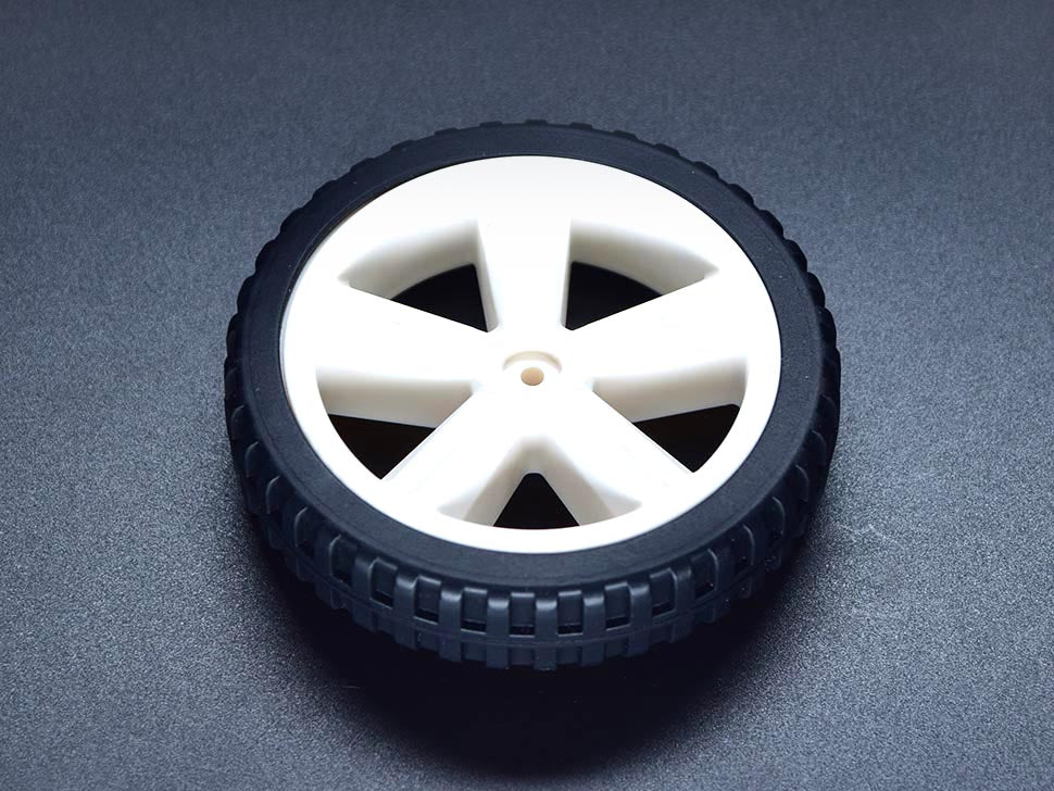 Wheel D80mm Silicone For TT Motor - DFRobot FIT0500 image 1